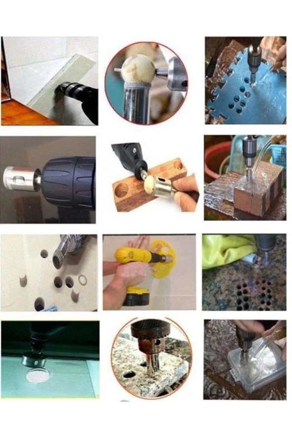 Depolife Cam Beton Asfalt Kaya Mermer Granit Fayans Yüzeyler Için Delme Pancı 8mm - 2
