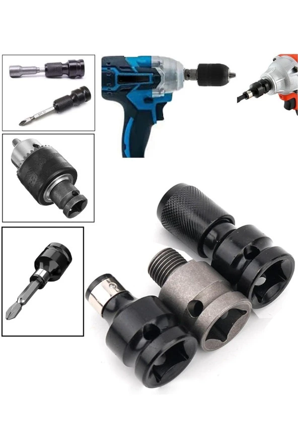 Depolife Somun Bijon Sökme Takma Sıkma darbeli matkap makinesi için bits ve mandren adaptörü ağır hizmet ürün görseli