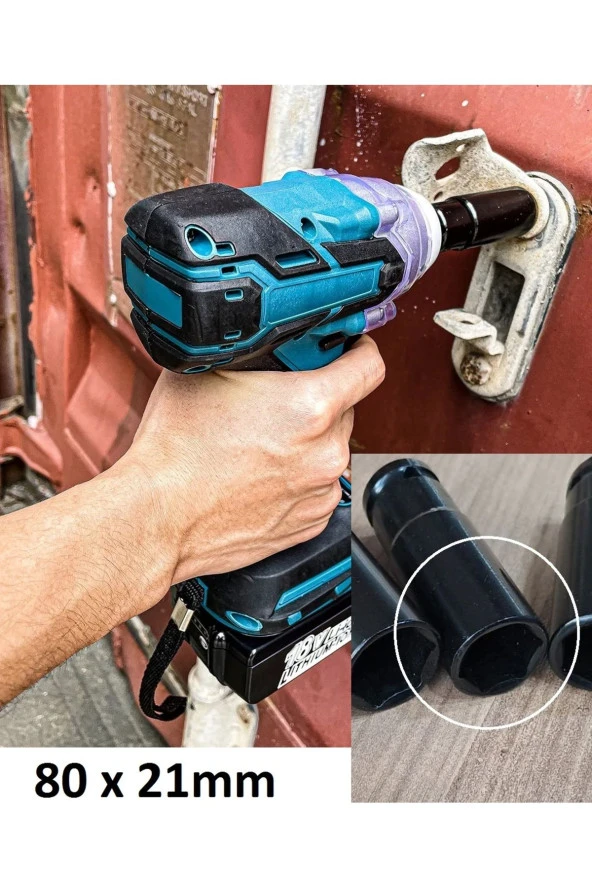 Depolife Somun Sökme Sıkma Torklu Makine Için 19mm Lokma Anahtar Ağır Hizmet Boru Lokma Bijon - 2