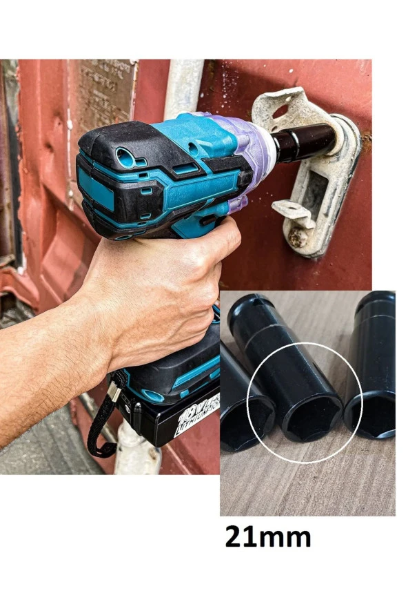 Depolife Somun Sökme Sıkma Torklu Makine için 21mm lokma anahtar Ağır hizmet boru lokma 1/2 to 22mm - 2