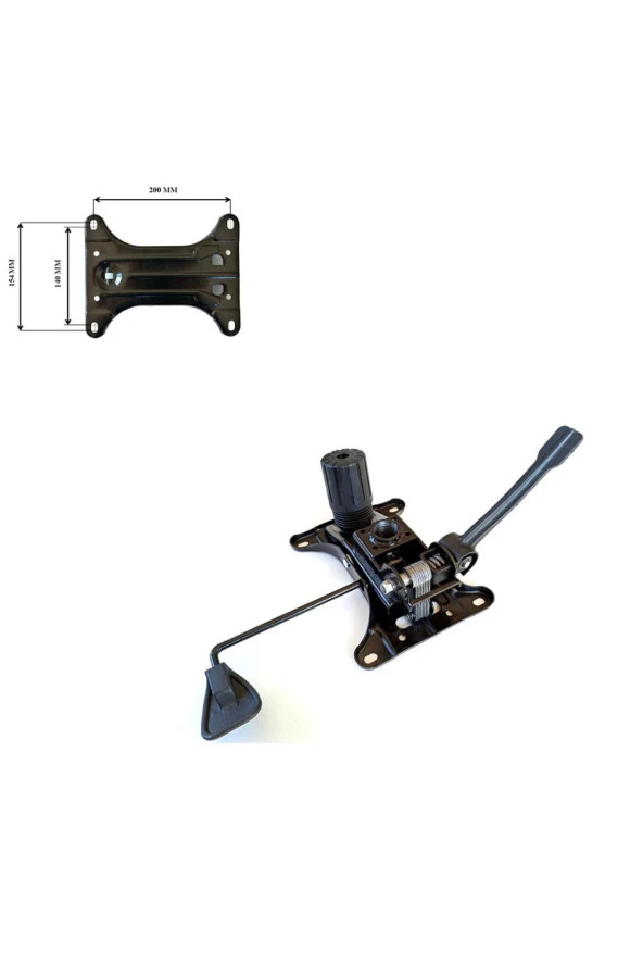 Depolife Ofis Büro Çalışma Koltuğu Için Çift Kol Metal Şase Mekanizma (15x20cm) Yedek Parça