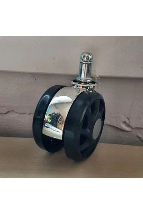 Depolife Ofis Koltuk Tekerleği Krom Görünümlü Spor Lüx Tekerlek 5li Set Yüksek Kalite - 2