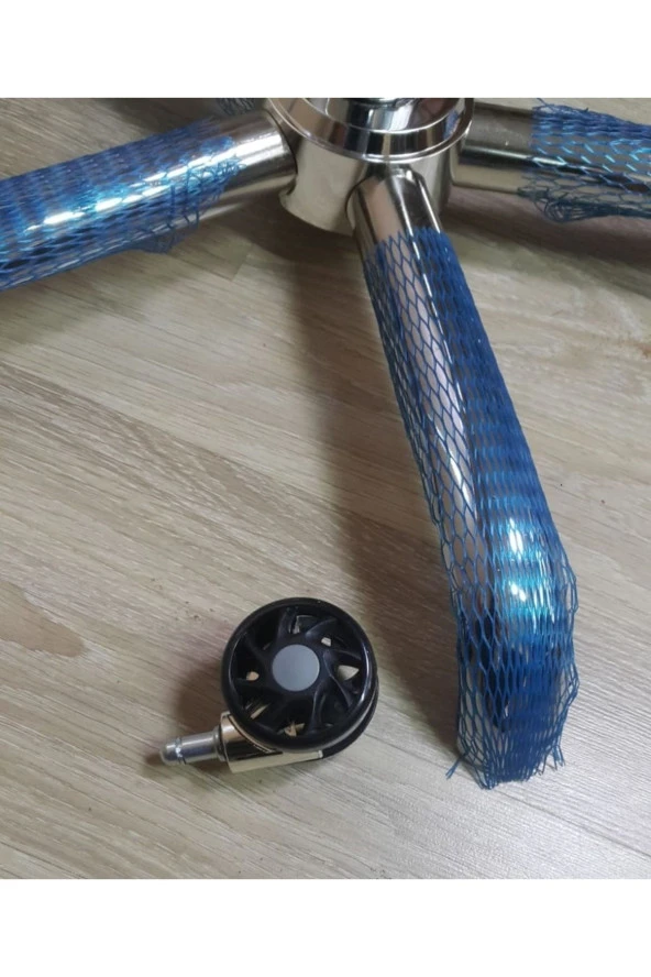Depolife Ofis Koltuk Tekerleği Krom Görünümlü Spor Lüx Tekerlek 5li Set Yüksek Kalite - 3