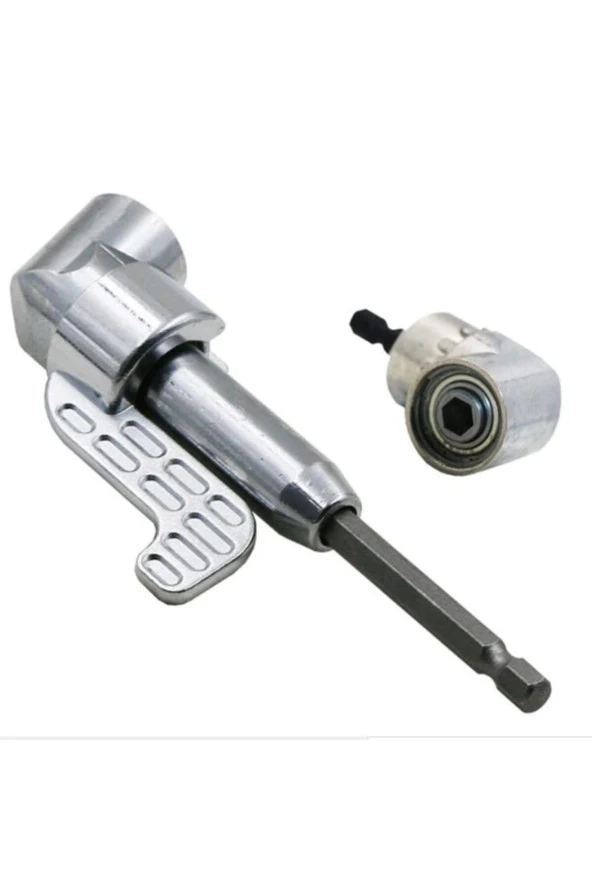 Depolife Köşe Vidalama Delme Kör Nokta Aparatı 1/4 Hex Matkap Adaptörü Kısa Ve Uzun Altıgen Girişli 2li Set - Resim 2