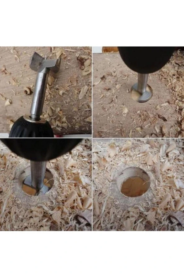 Aladdin Shop Menteşe Açma Ucu 35 Mm Menteşe Yuvası Açma Mum Yuvarlak Delme Panç - Resim 3