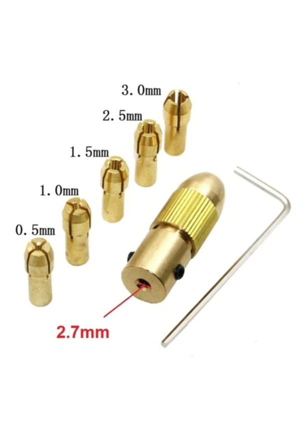 Depolife Otomatik Mandrel Mini Motor Mandreni Chuck Üniversal 2.7mm Mil Penset Okul Proje Ödev Hobi 5li Pens - 2