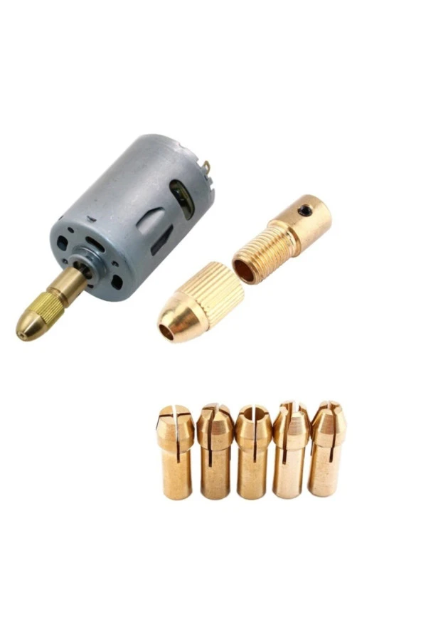 Depolife Otomatik Mandrel Mini Motor Mandreni Chuck Üniversal 2.7mm Mil Penset Okul Proje Ödev Hobi 5li Pens - 3