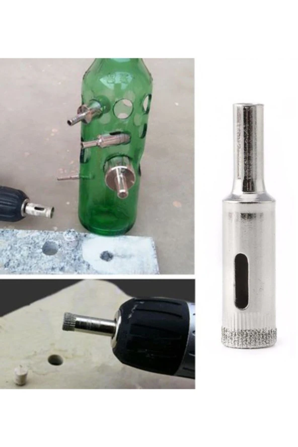 Depolife Cam Fayans Mermer Granit Delme Pancı Boru Tipi Elmas Karot Uç 18mm - Resim 3