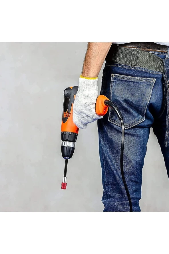 Depolife Hızlı Vidalama Adaptörü Bit Vidalama Uzatma Aparatı Altıgen 1/4 Hex Bits Şaftlı 3 Parça - Resim 3