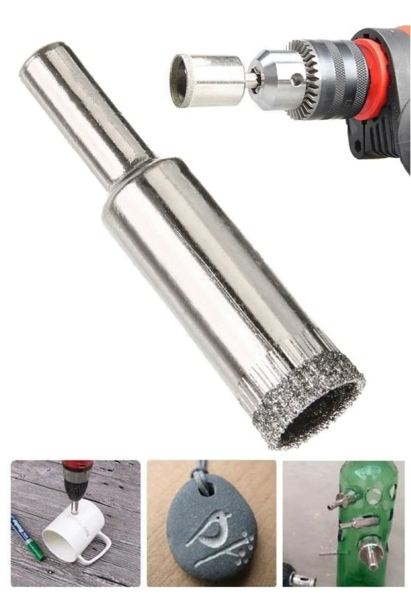 Depolife 8mm Mermer Granit Fayans Cam Yuvarlak Delme Panç Elmas Uç Yuvarlak Açma Matkap Için Karot ürün görseli