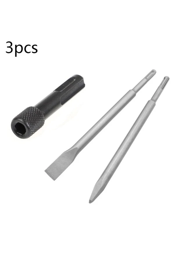 Kırıcı Delici Matkap Için Sds Plus Matkap Uç Seti Murç Keski 1/4 Hex Vidalama Adaptörü 3 Parça