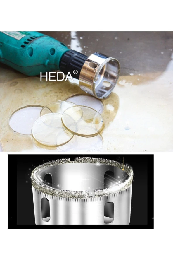 Depolife Cam Mermer Granit Delme Pancı 55mm Matkap Için Elmaslı Delik Karot - 2