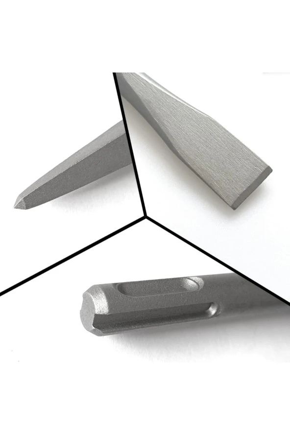 Depolife Kırıcı Delici Matkap Için Sds Plus Matkap Uç Seti Murç Keski 1/4 Hex Vidalama Adaptörü 3 Parça - 3
