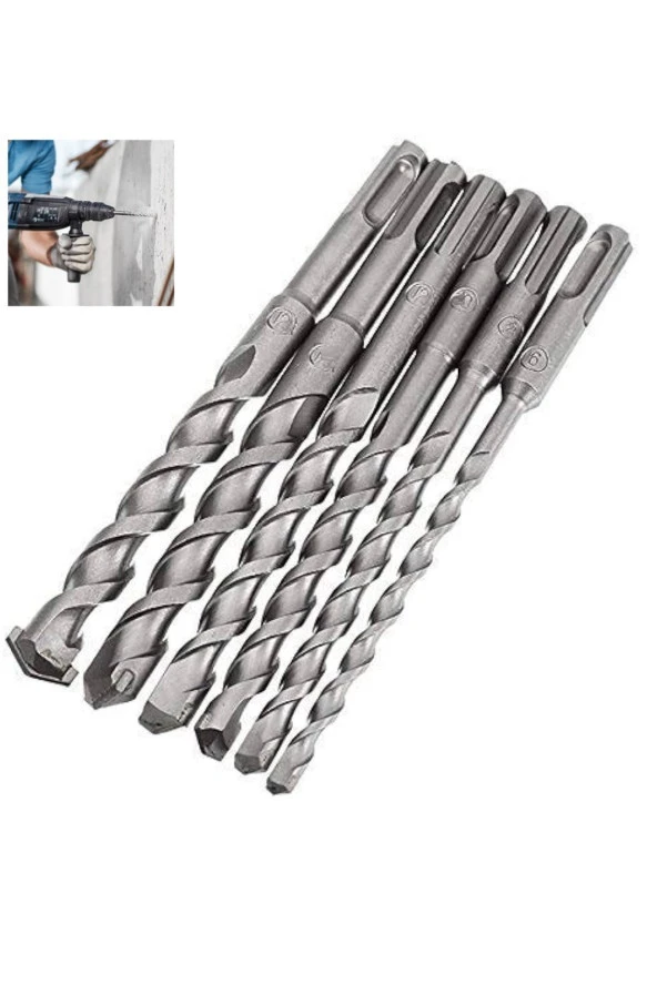 sds matkap ucu seti 6mm 7mm 8mm 9mm 10mm 11mm12mm 7li kırıcı delici hilti uç seti