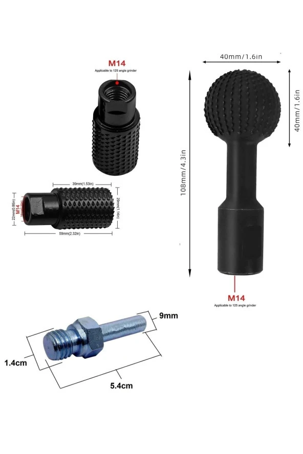 Depolife küre silindir ahşap oyma törpü aşındırma sondaj top avuç taşlama ve matkap ağaç İşleme alet seti 3lü - 2