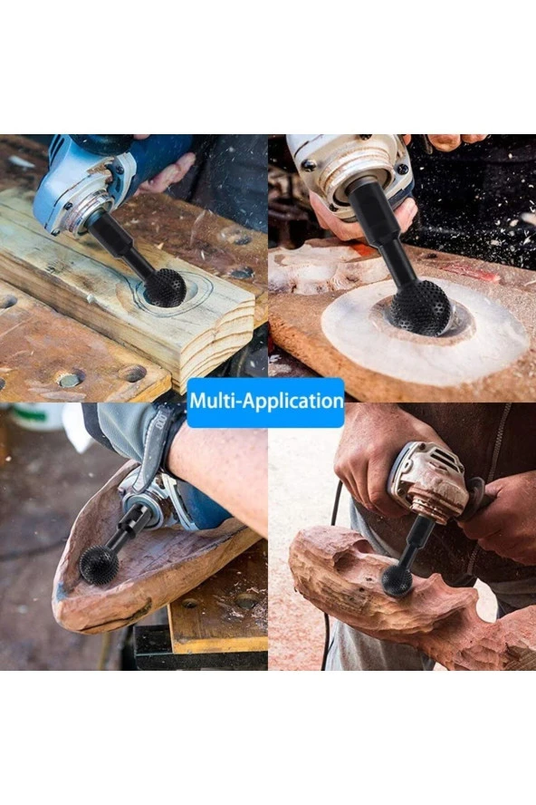 Depolife Açılı Öğütücü Küre Top Törpü Ahşap Oyma Aşındırma Sondaj Topu Avuç Taşlama Spiral Ağaç Işleme - 3