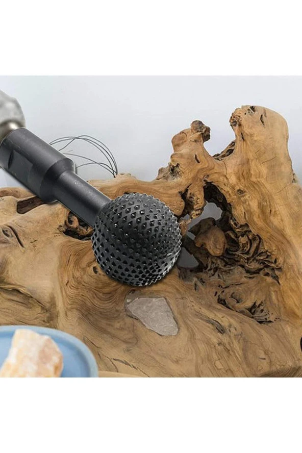 Depolife küre silindir ahşap oyma törpü aşındırma sondaj top avuç taşlama ve matkap ağaç İşleme alet seti 3lü - 3