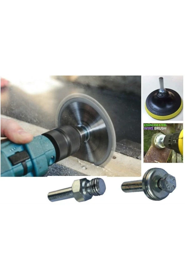 Depolife Dremel Matkap Hilti Sds Adaptörü Mini Daire Disk Testere Mandren Bağlantı Elemanı Vidalı Pim Mandire - 3