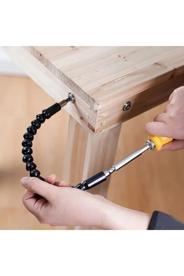 Depolife Tornavida Uç Seti Mıknatıslı Uztma Köşe Kör Vidalama Esnek Uzatma Hortumu Altıgen Bits 14 Parça - Resim 2