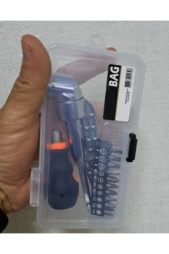 Depolife Kör Nokta Köşe Vidalama Aparatı Ve Bits Tornavida Yıldız Düz Uç Seti Saklama Çantalı 15 Li - 3