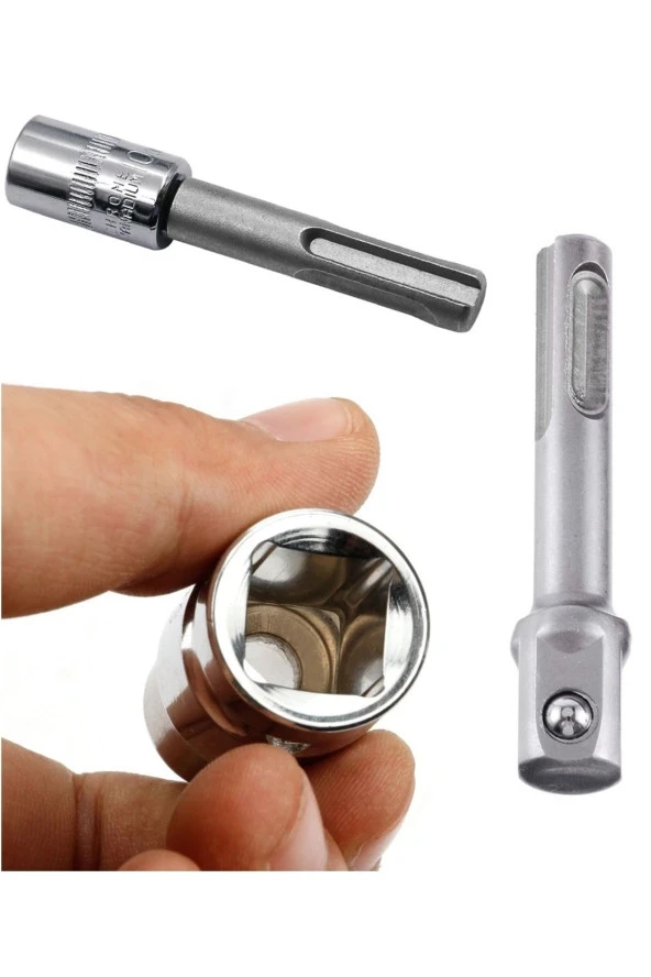 Depolife Sds Hilti Kırıcı Delici Lokma Adaptörü Ve Altıgen Bits Vidalama Adaptör Seti Dönüştürücü Set - 2