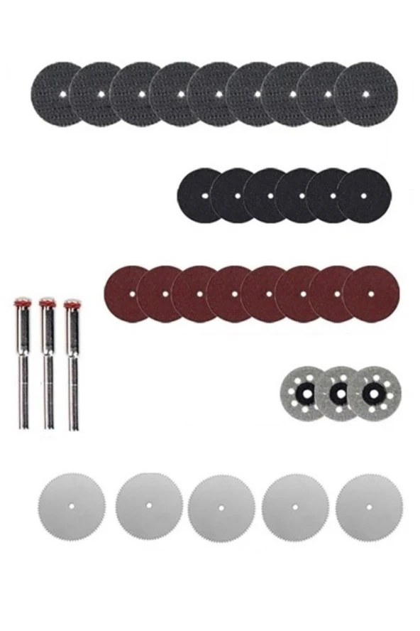 Depolife Gravür Kalıpçı Makinaları Için Taşlama Kesme Zımparalama Disk Seti Elmas Metal Plastik Ahşap 33 Pcs ürün görseli