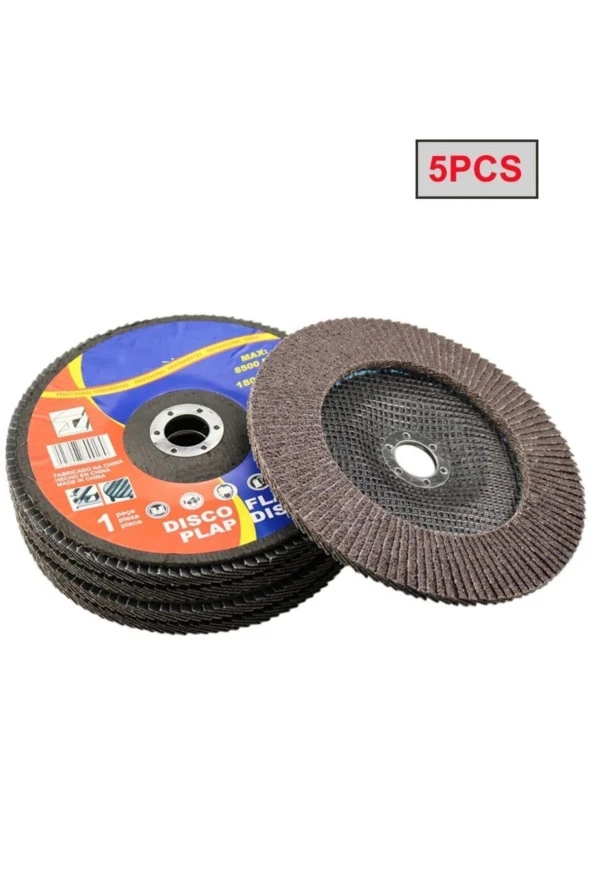 180mm flap disk zımpara Seti taşlama makinesi için büyük form metal ahşap zımparalama diski 5 adet