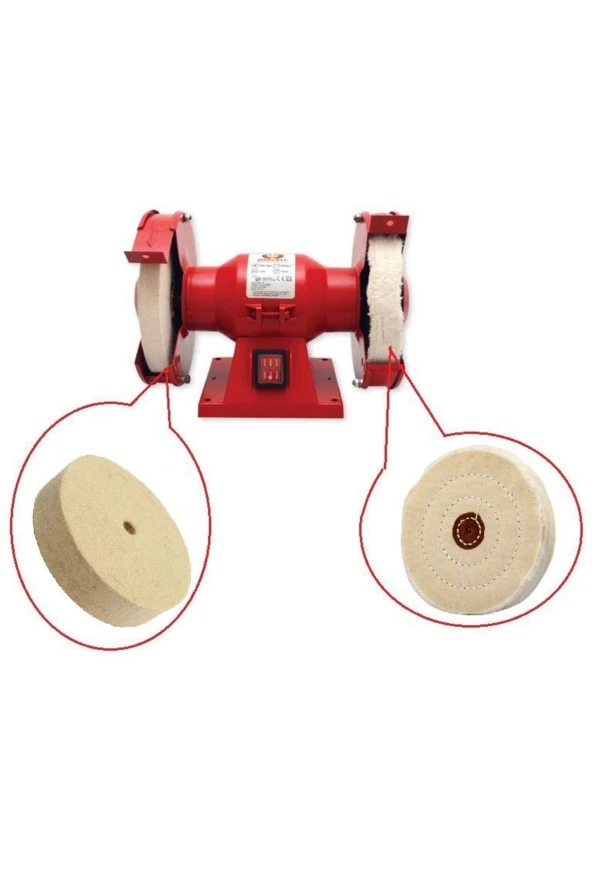 Depolife Kuyumcu Metal Altın Gümüş Parlatma Polisaj Keçesi Cizik Giderici Yün Pamuklu 2li Disk Seti Seti - 2