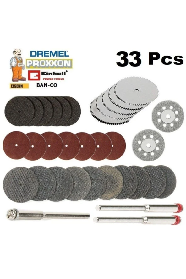 Depolife Gravür Kalıpçı Makinaları Için Taşlama Kesme Zımparalama Disk Seti Elmas Metal Plastik Ahşap 33 Pcs - 3