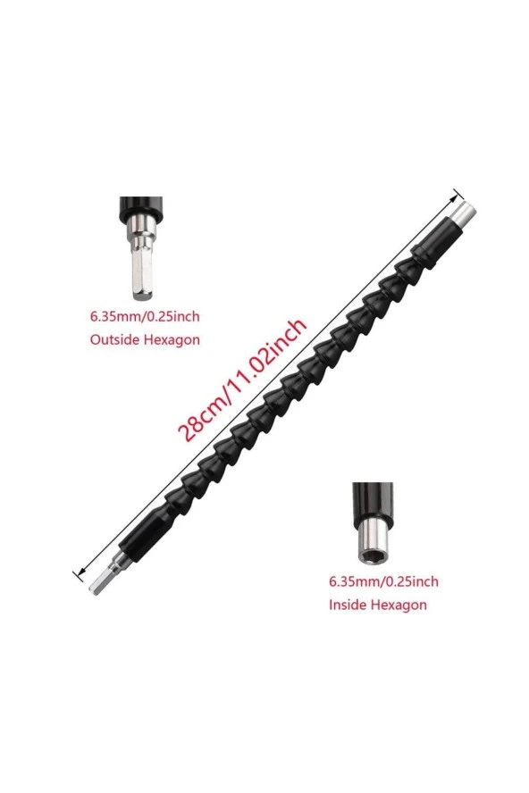 Depolife 105 Derece 1/4 Inç Dik Açılı Matkap Adaptörü Altıgen Şaftlı Tornavida Açılı Uç Tutucu Kör Vidalama - Resim 3