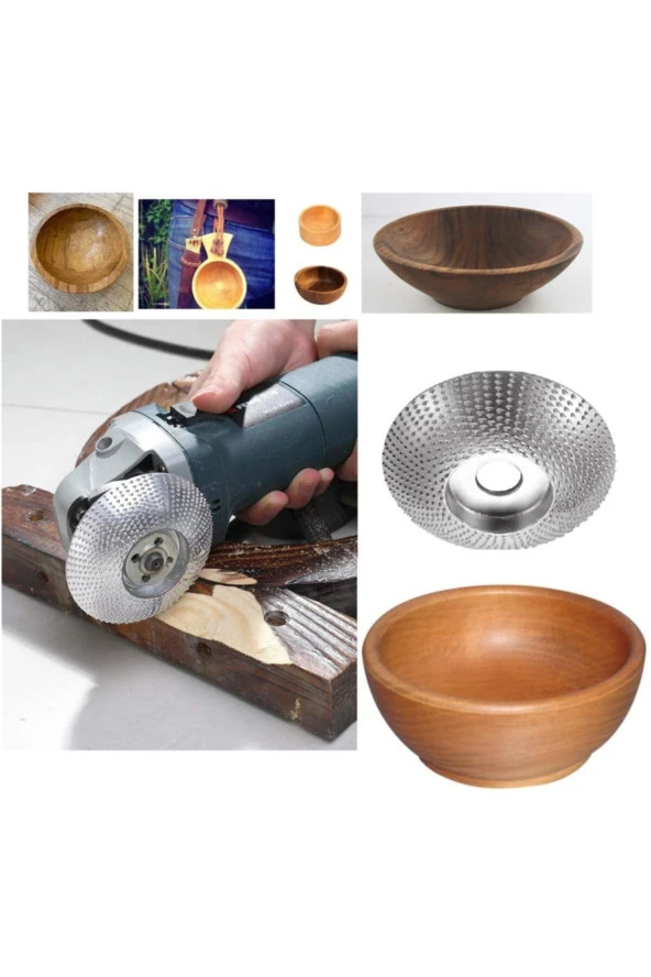 Wood Ahşap Törpü Eğe Diski 85mm Kuksa Tabak Bardak Oyma Oval Çerezlik Için Kubbeli Silindir Yapı