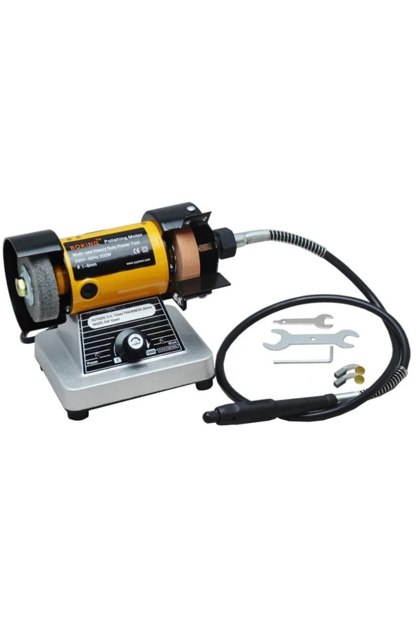 Depolife Çok Amaçlı Mini Tezgah Zımpara Parlatıcı Esnek Hortumlu Şaft Ayarlanabilir Hız 10000 Rpm, Gravür