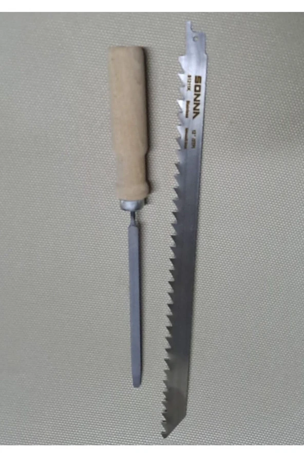 Depolife Tilki Kuyruğu Testeresi Ve Bileme Eğesi Kemik Ahşap Buz Odun Kesme Ucu Paslanmaz Çelik 300mm (30cm) - 2