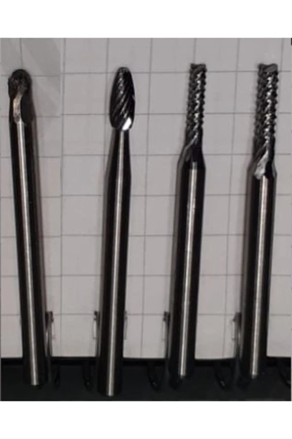 Depolife Cnc Freze Için Kesici Karbür Uç Seti Yoğun Çelik Ahşap Metal Alüminyum Pleksi Carbide Tungsten 4 Lü ürün görseli