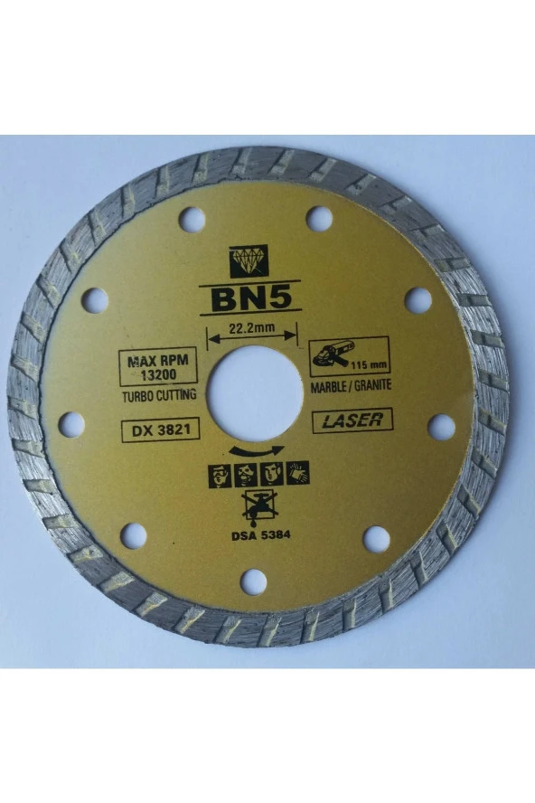 Depolife 0 - 250 Watt Mermer Granit Fayans 115mm Daire Disk Seti Matkap Aparatlı Taşla 2 Yıl - 3