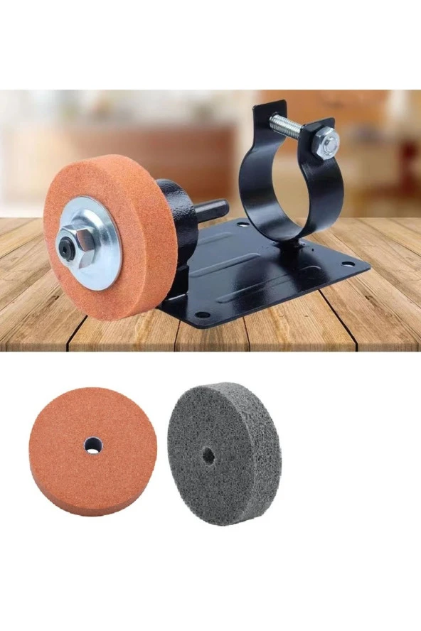 Depolife bileme eğeleme parlatma için elektrikli matkap stand değirmen taşı polisaj diski ve braket Tabanı
