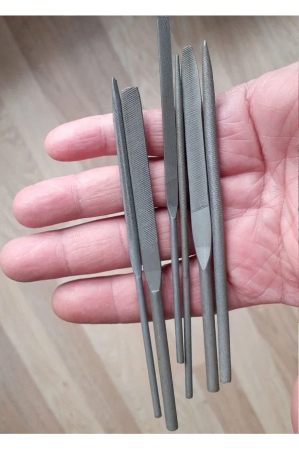 Depolife 6 Parça Eğe Takımı Balık Sırtı Düz Yuvarlak Eye Karbon Ince Dişli Ege Seti - 2