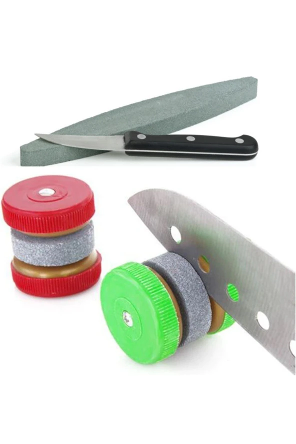 Depolife Bıçak Satır Nacak Makas Bileme Değirmen Taşı Doğal Kum Mutfak Biley Taşı Tırpan Bileme Taşı Seti - Resim 2