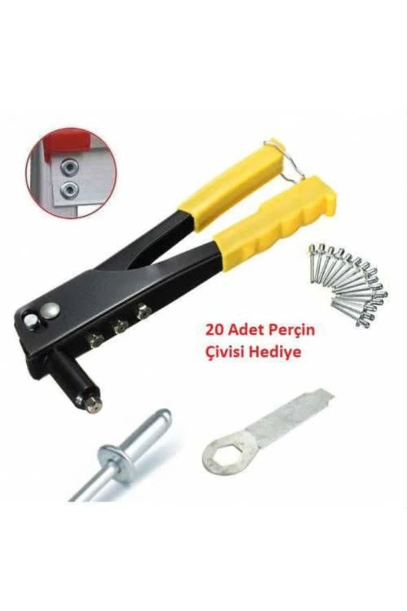 Depolife Pop Perçin Makinası Metal Perçin Tabanca Aleti Perçin Civili 4 Başlıklı Mekanik Hobi Professional ürün görseli