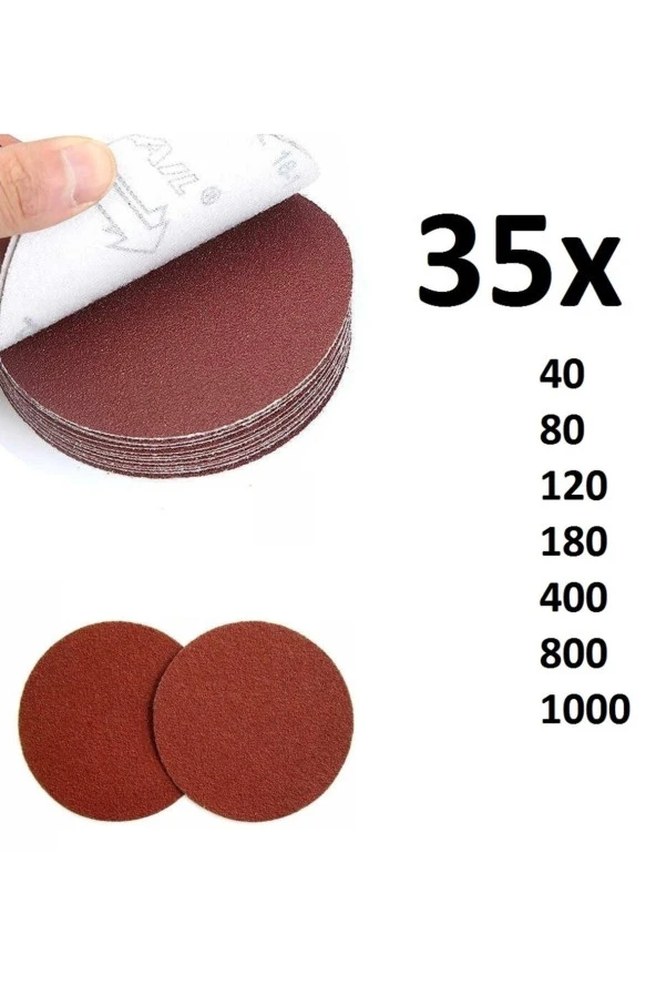 Depolife 115mm Cırtlı Zımpara Seti 35 Adet 40 - 1000 Kum Karışık Zımpara Seti Polisaj Pas Aşındırma