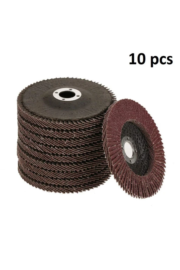 avuç taşlama makinesi için 115mm 10 Adet yaprak zımpra 10lu Flap Disk Alüminyum Oksit aşındırma