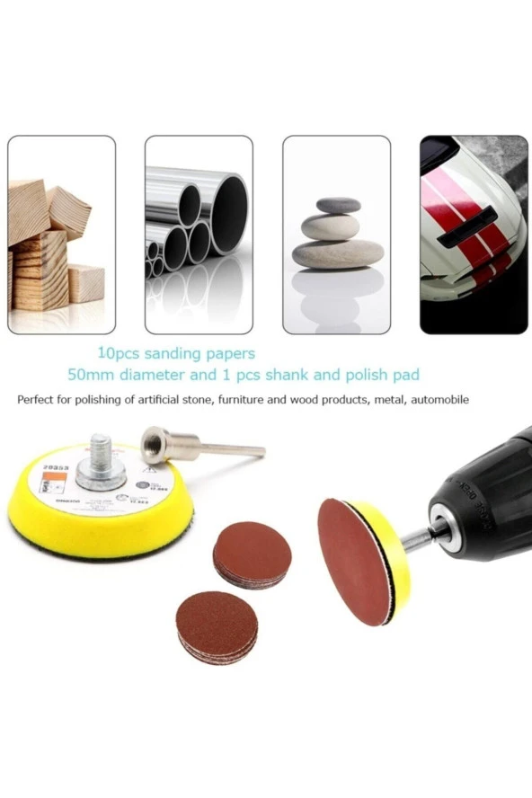 Depolife Dremel Proxxon Lotus Swazer Banco Mac Allister Hobi Makinesi Uyumlu Cırt Zımpara Seti 10'lu - 2