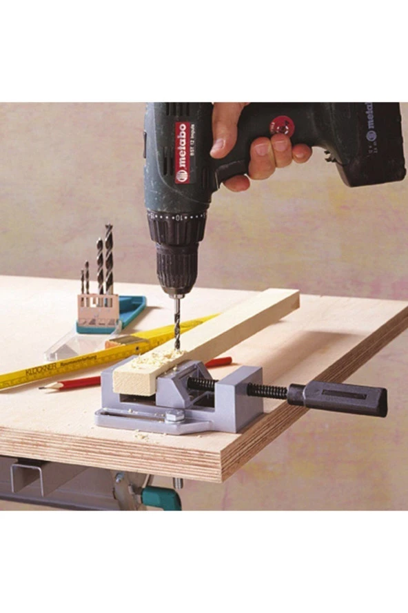 Depolife Kalıpcı Delme Zımparalama İçin Düz Çeneli Masa Tezgah Matkap Mengenesi - 2