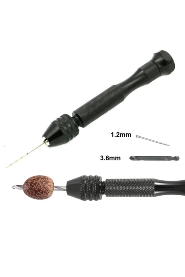 Depolife Mini Çok Amaçlı Detay Çalışma Mengenesi 57 Mm Ve Mekanik El Matkabı Seti 4.6mm 2 Li Matkap Ucu Set - 3