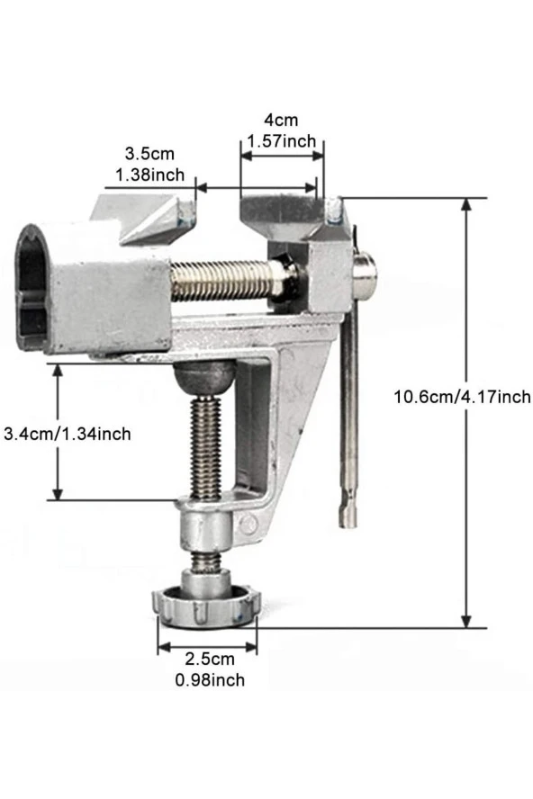 Depolife Mini 40mm Masa Tezgah Mengenesi Alüminyum Alaşımlı Tezgah Kelepçesi - 2