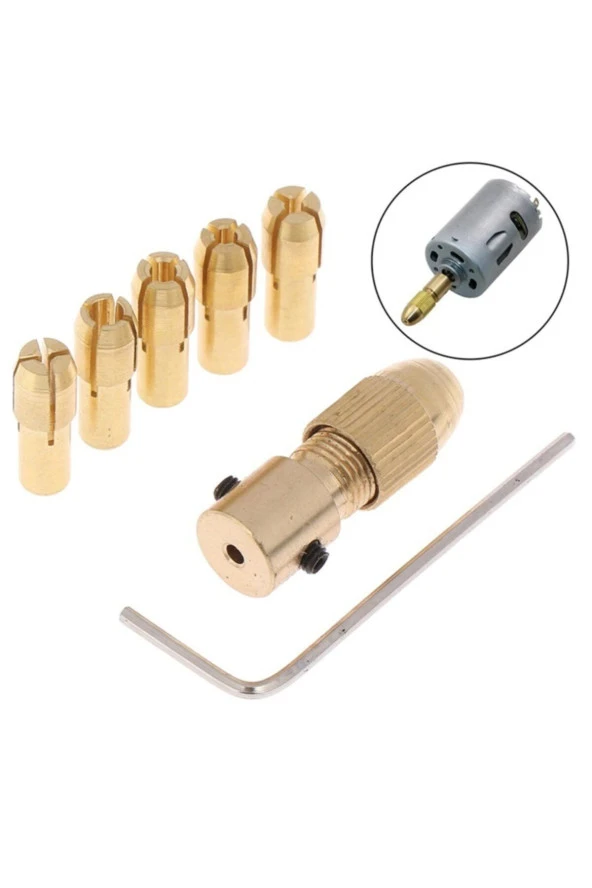 Depolife Motor Için Küçük 3 Çene Pesnli Mandren 3.2mm Motor Girişli Okul Proje Ödev Uygulama Hobi