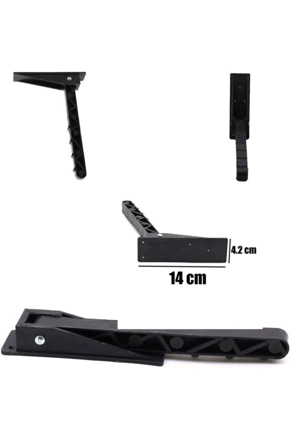 Depolife Sofra Ayağı (4 Adet) katlanır 20cm ayak sofra sehpa için plastik açılı katlamalı ayak 4lü - 3