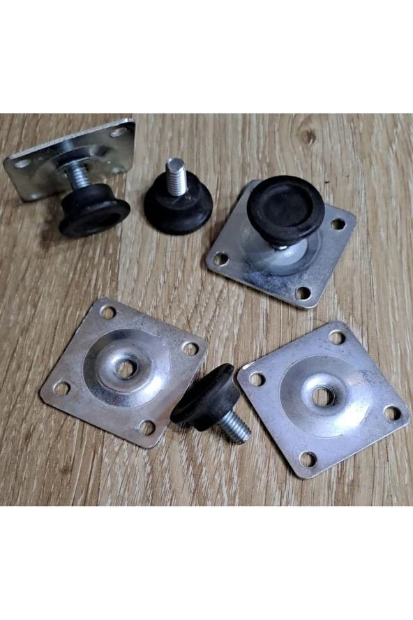 Depolife Mobilya için ayarlı ayak montaj braketi ve papuç seti 4 lü set Dolap Şifonyer ayarlanabilir Ayağı - Resim 2