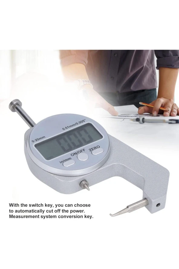 Depolife Elektronik Kalınlık Ölçer Kumpas Hassas Dijital Iğne Uçlu Lcd Mikrometre Kompratör Metal Boru Ölçme - 3