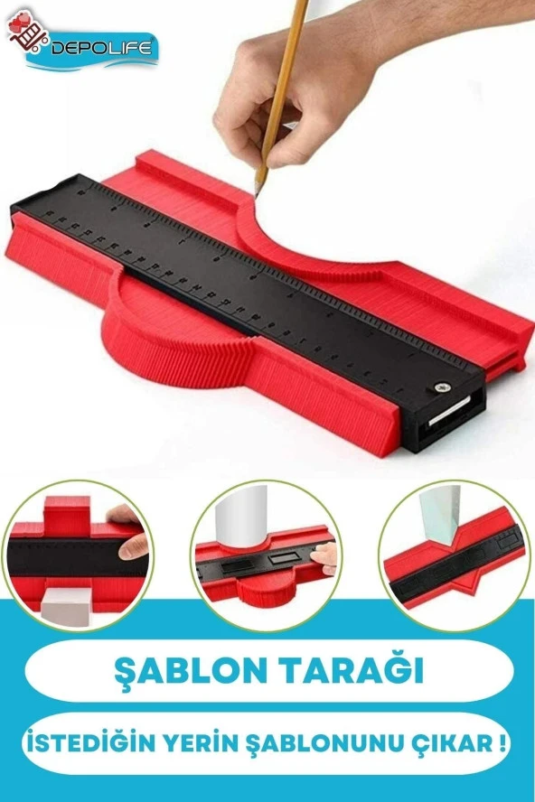 Şablon Tarağı Şekil Kontur Çevre Kalıplama Kolonlama Ahşap Fayans Kaportacı Kolonlama Şekil Kalıbı - Resim 2